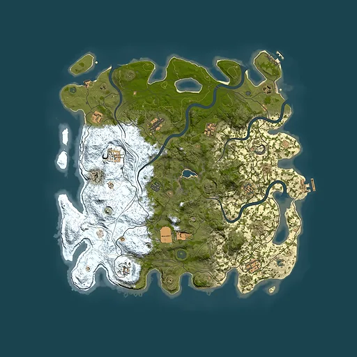 Rust map seed 1241024650, 4450x4450m top-down preview