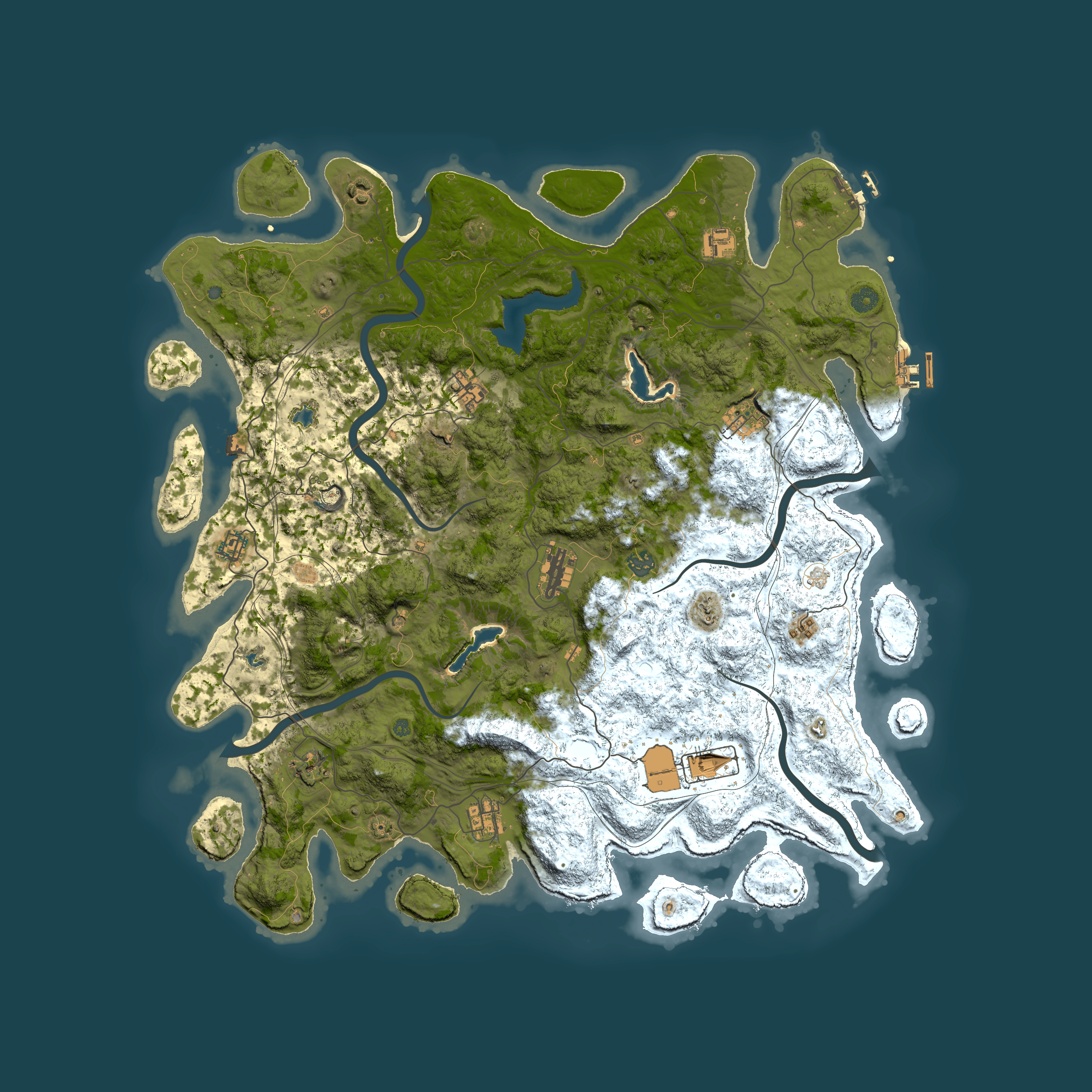 Full top-down render of Rust map seed 1365987207, 4950x4950m