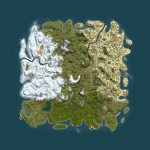 Rust map seed 1204101928, 5850x5850m top-down preview