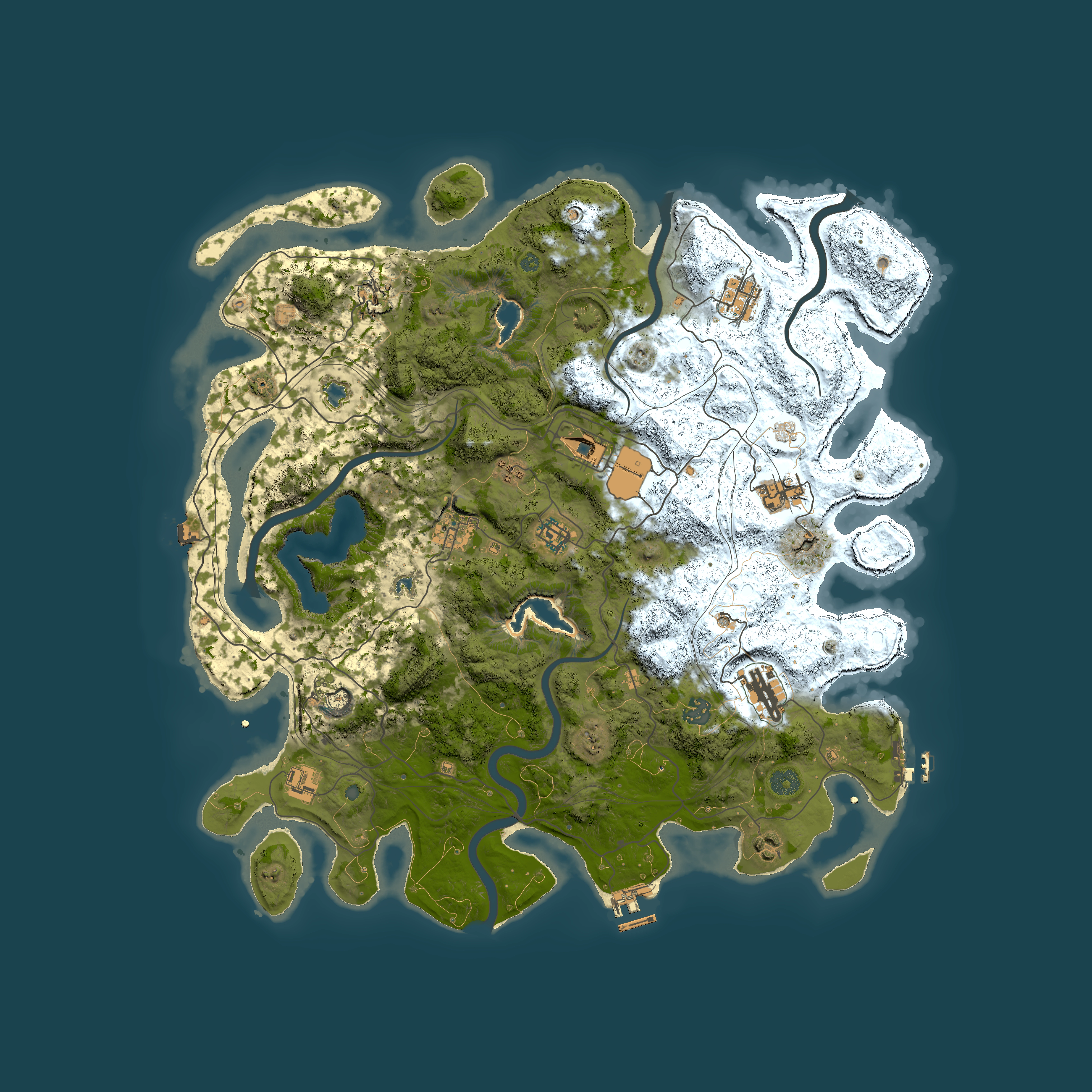 Full top-down render of Rust map seed 716522762, 4500x4500m