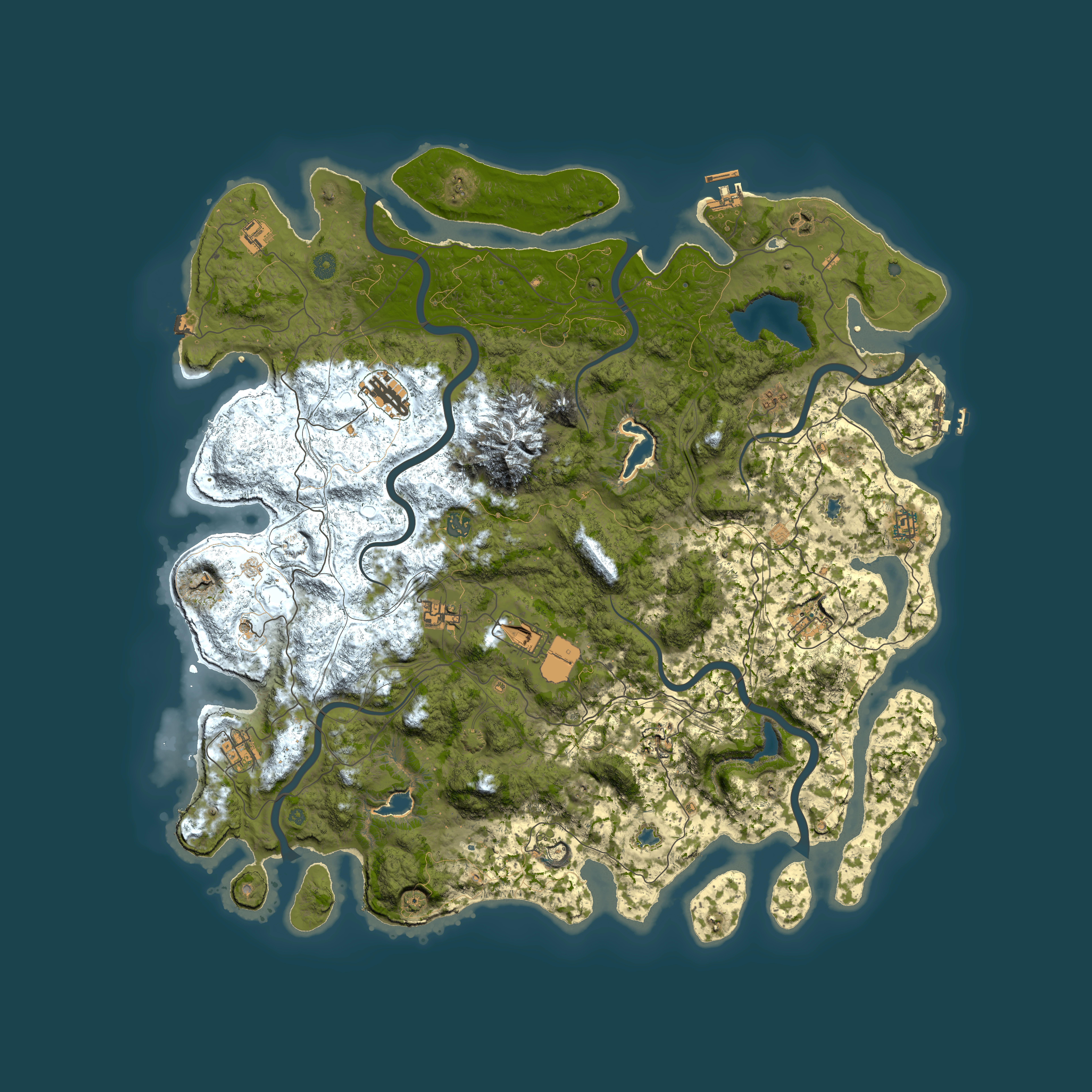 Full top-down render of Rust map seed 1520846017, 5150x5150m