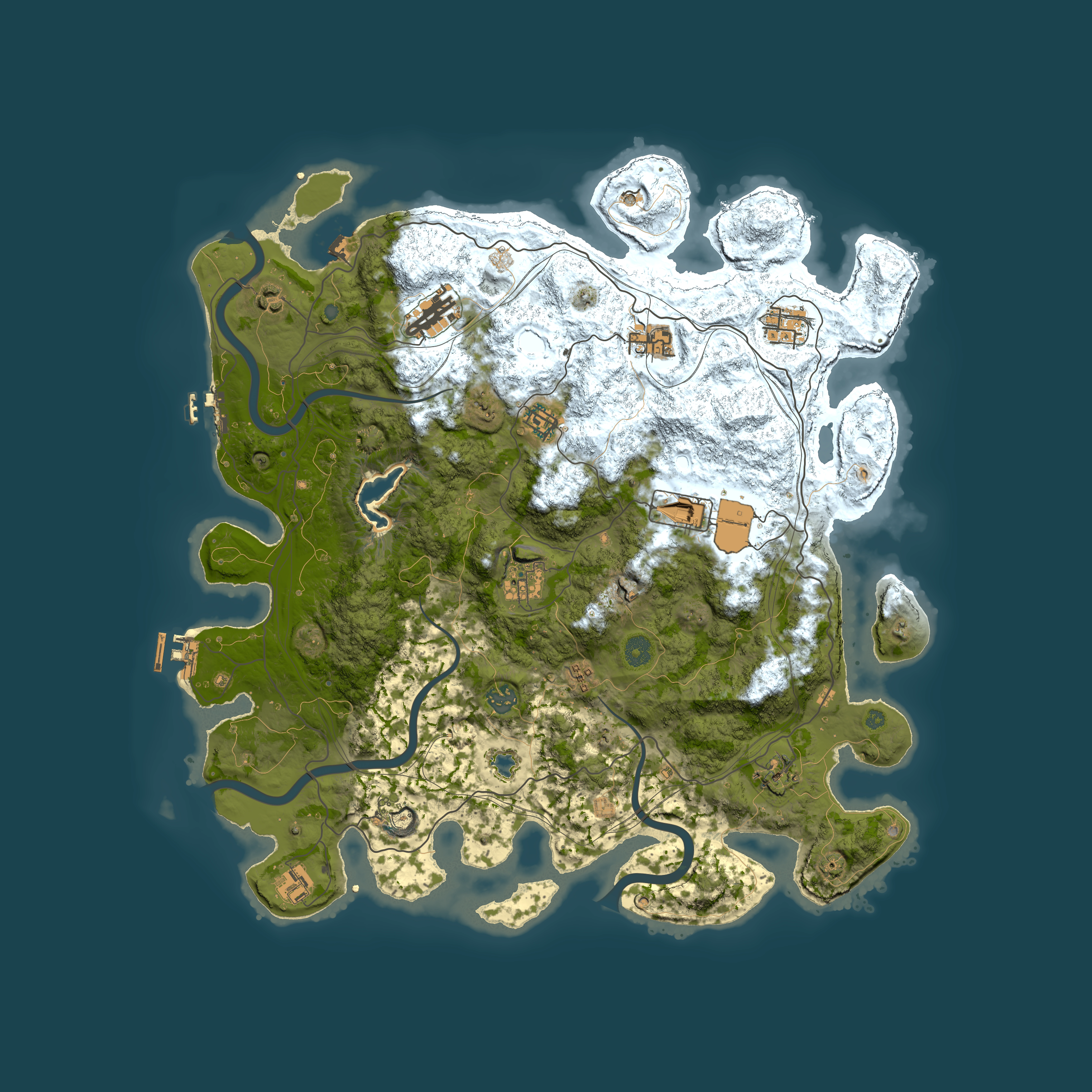 Full top-down render of Rust map seed 1219596289, 4400x4400m