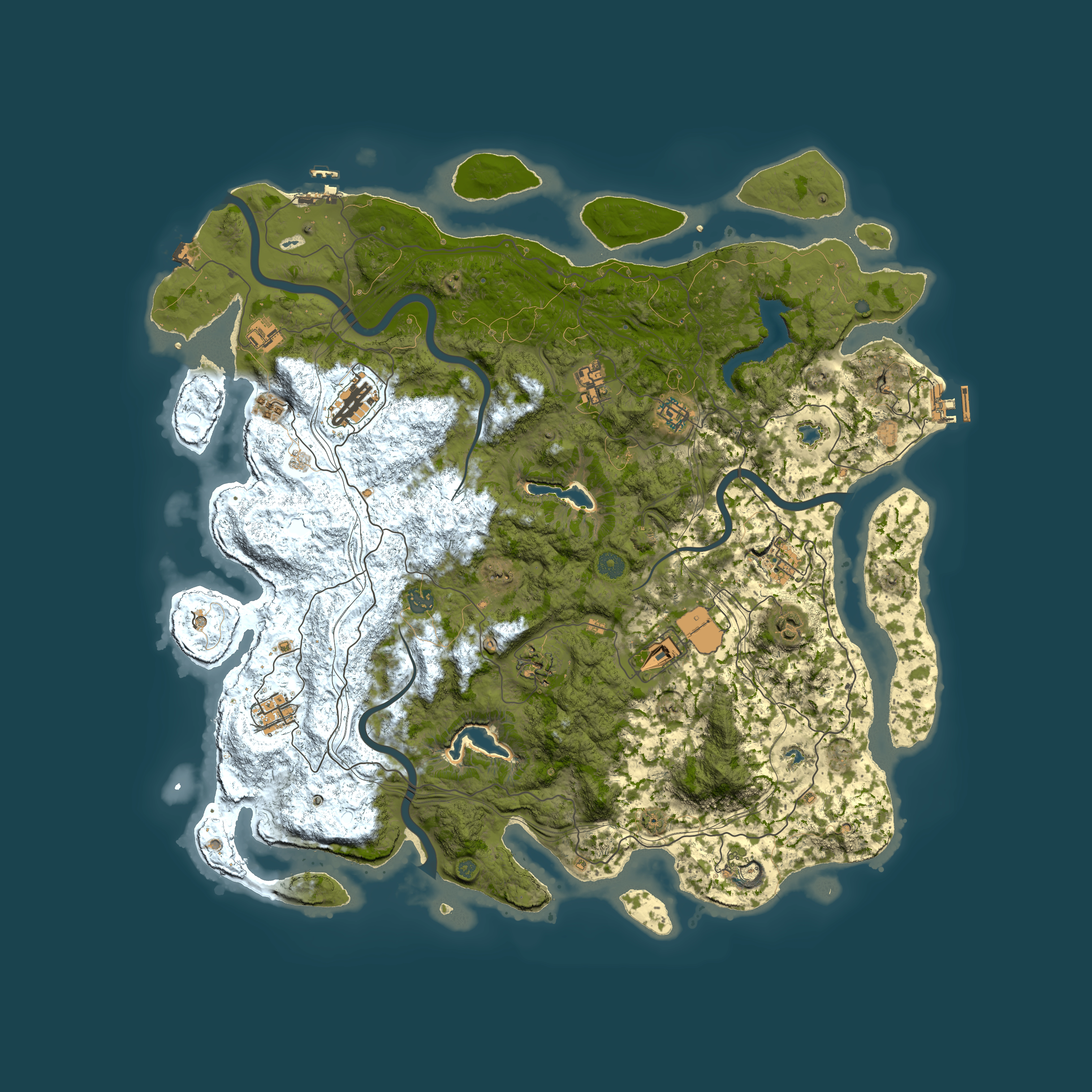 Full top-down render of Rust map seed 2047939492, 4850x4850m
