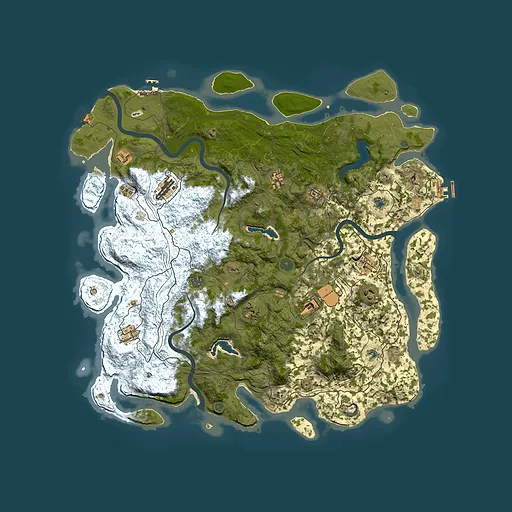 Rust map seed 2047939492, 4850x4850m top-down preview
