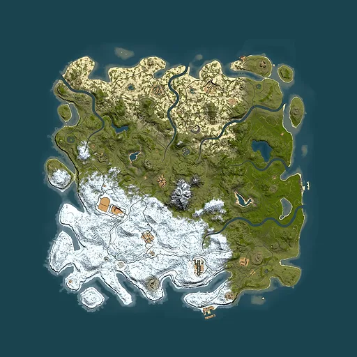 Rust map seed 1981306541, 5450x5450m top-down preview