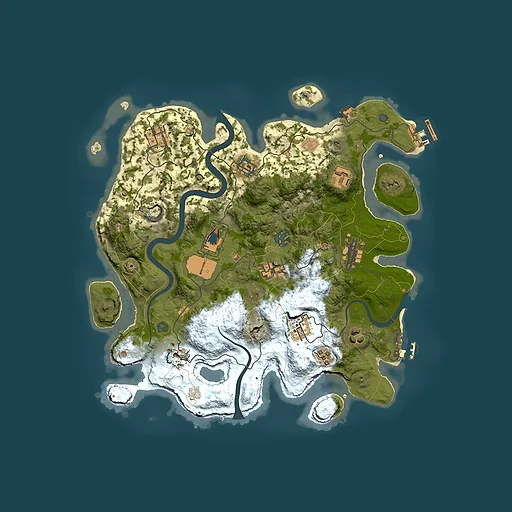 Rust map seed 68965072, 3500x3500m top-down preview