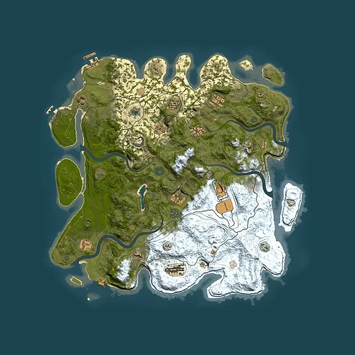 Rust map seed 335933157, 4350x4350m top-down preview