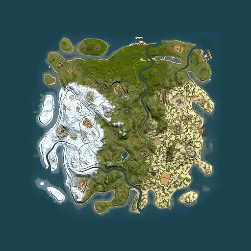 Rust map seed 13141134, 4250x4250m top-down preview