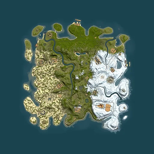 Rust map seed 1309525004, 4300x4300m top-down preview