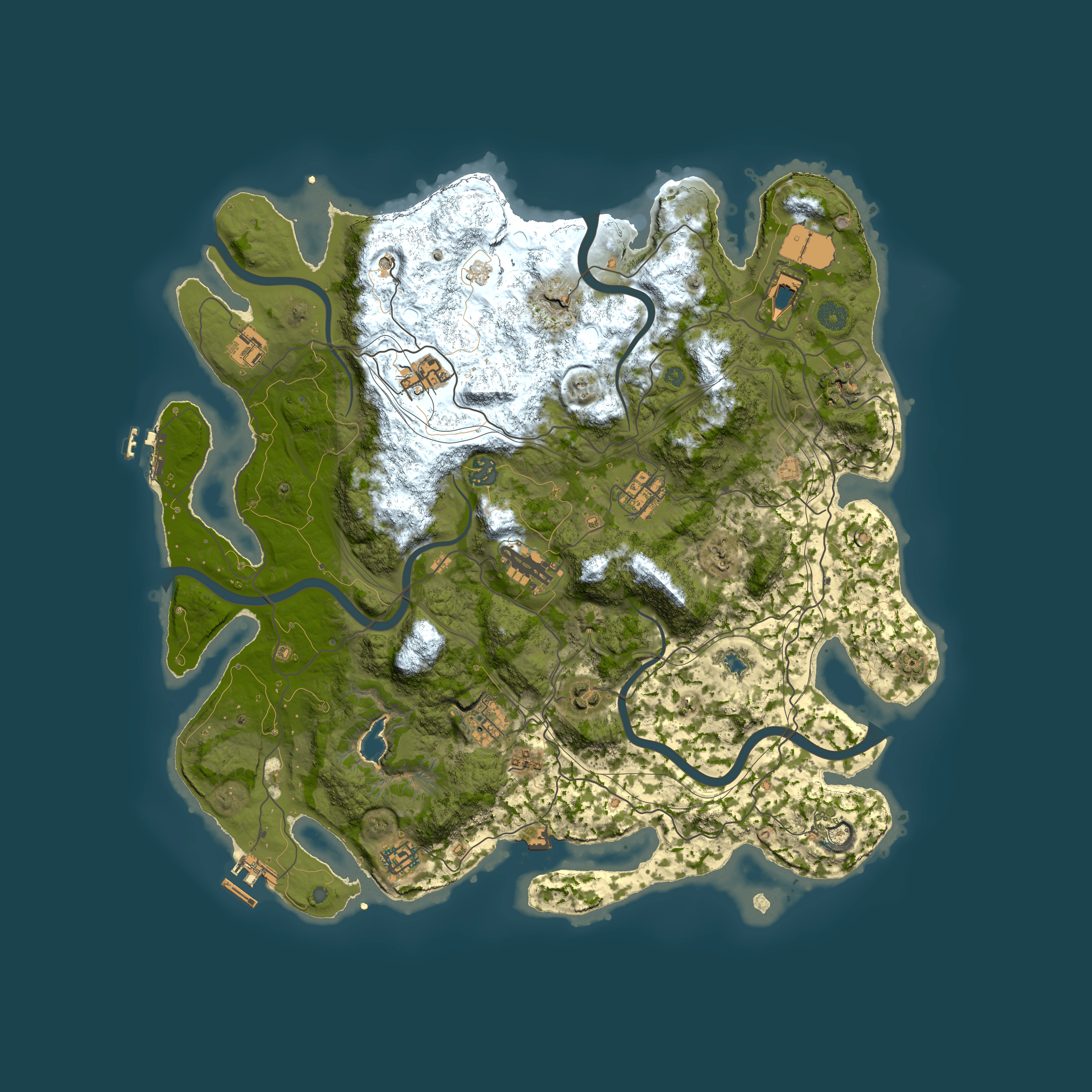 Full top-down render of Rust map seed 1189728837, 4300x4300m