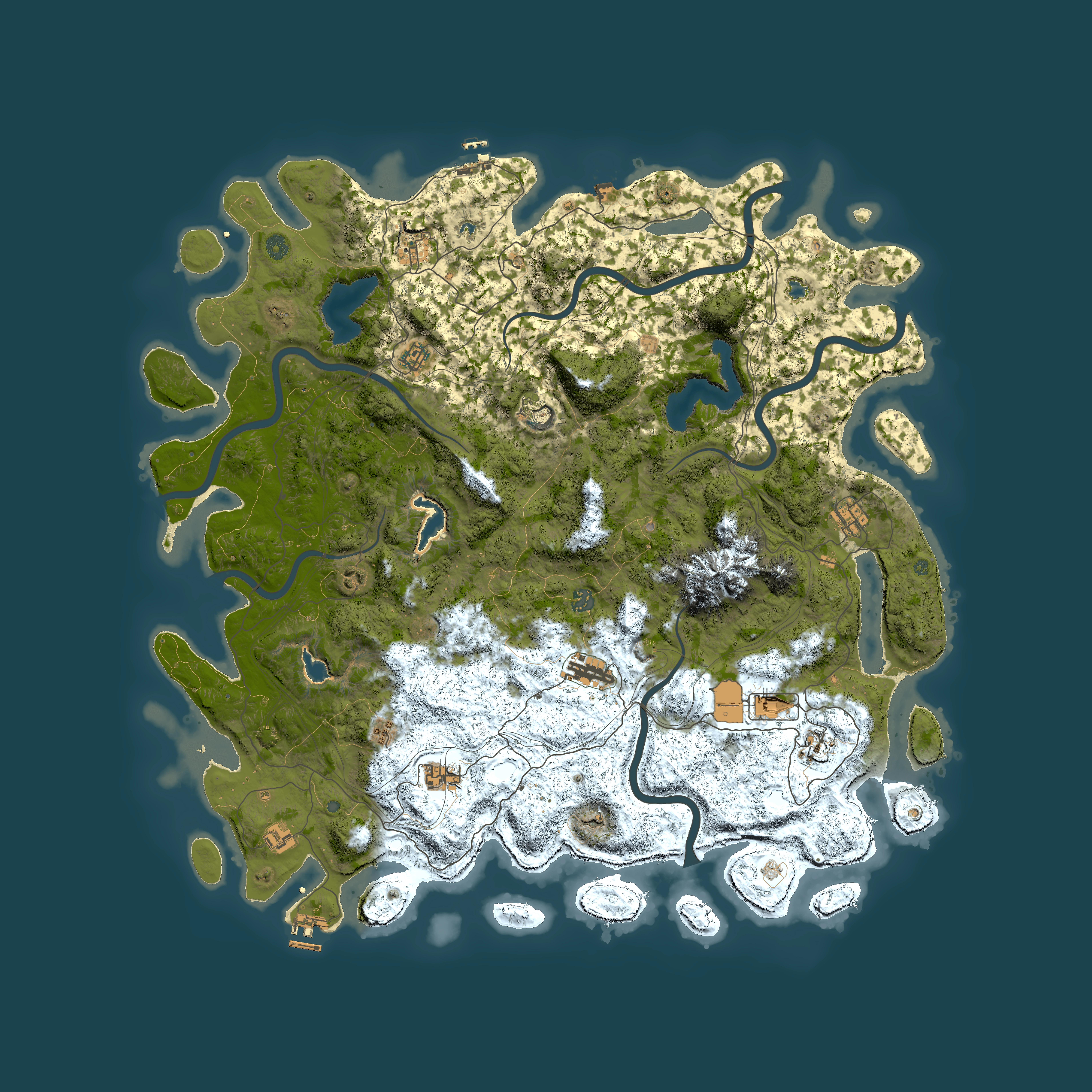 Full top-down render of Rust map seed 784389505, 5450x5450m