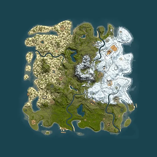 Rust map seed 78585453, 5100x5100m top-down preview