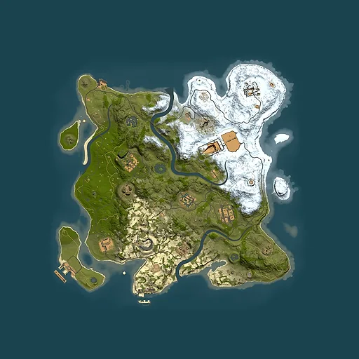 Rust map seed 1370722662, 3550x3550m top-down preview