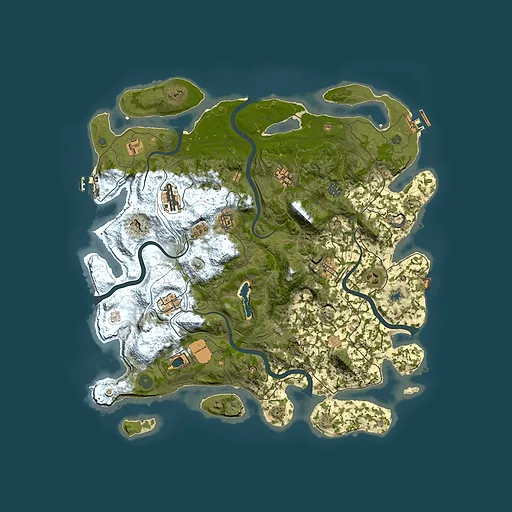 Rust map seed 1675269985, 4350x4350m top-down preview