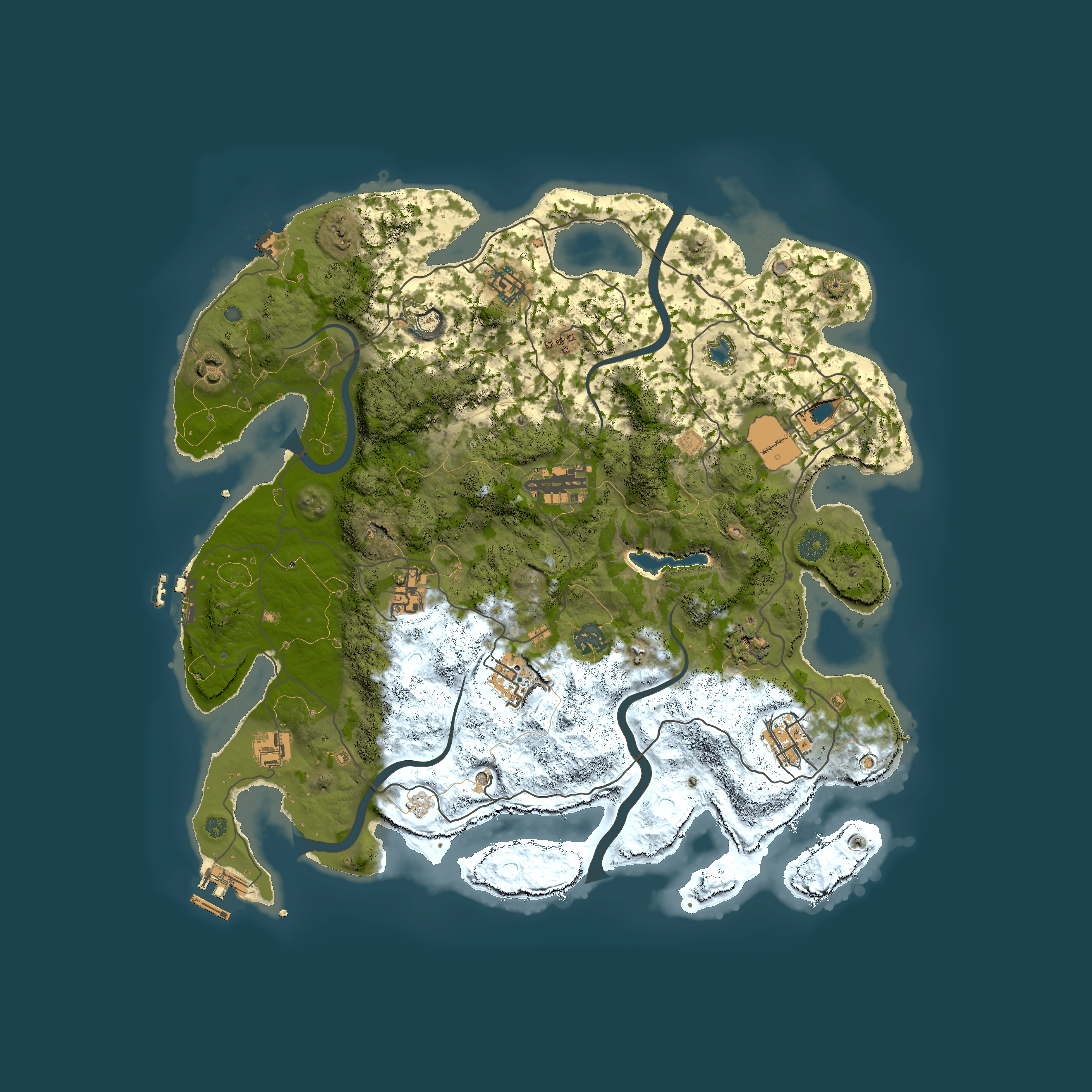 Full top-down render of Rust map seed 186993953, 4050x4050m