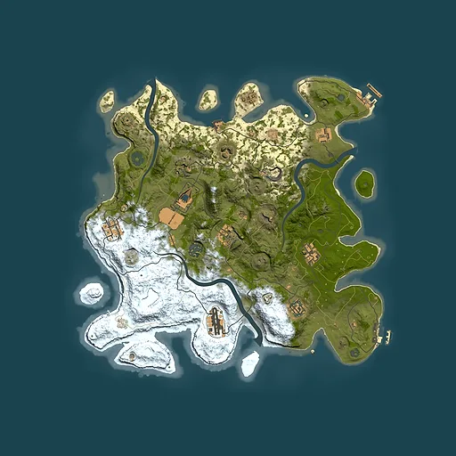 Rust map seed 270423466, 3800x3800m top-down preview