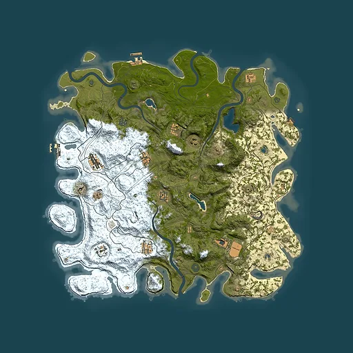 Rust map seed 1614650931, 4950x4950m top-down preview