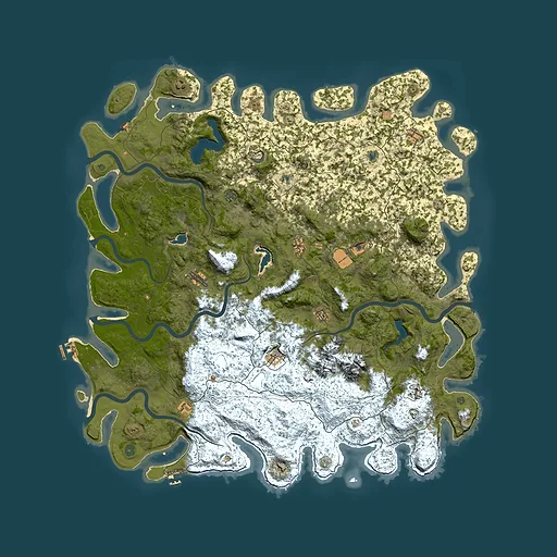Rust map seed 966811649, 5950x5950m top-down preview
