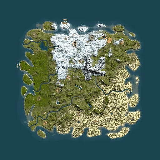 Rust map seed 1467483420, 6000x6000m top-down preview