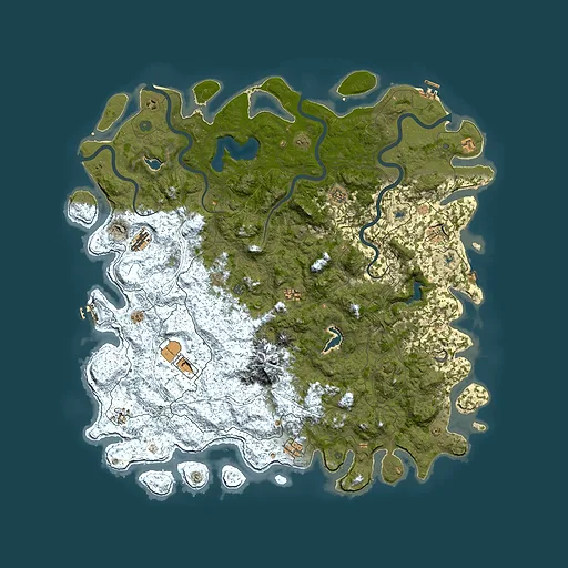 Rust map seed 1262071985, 5850x5850m top-down preview