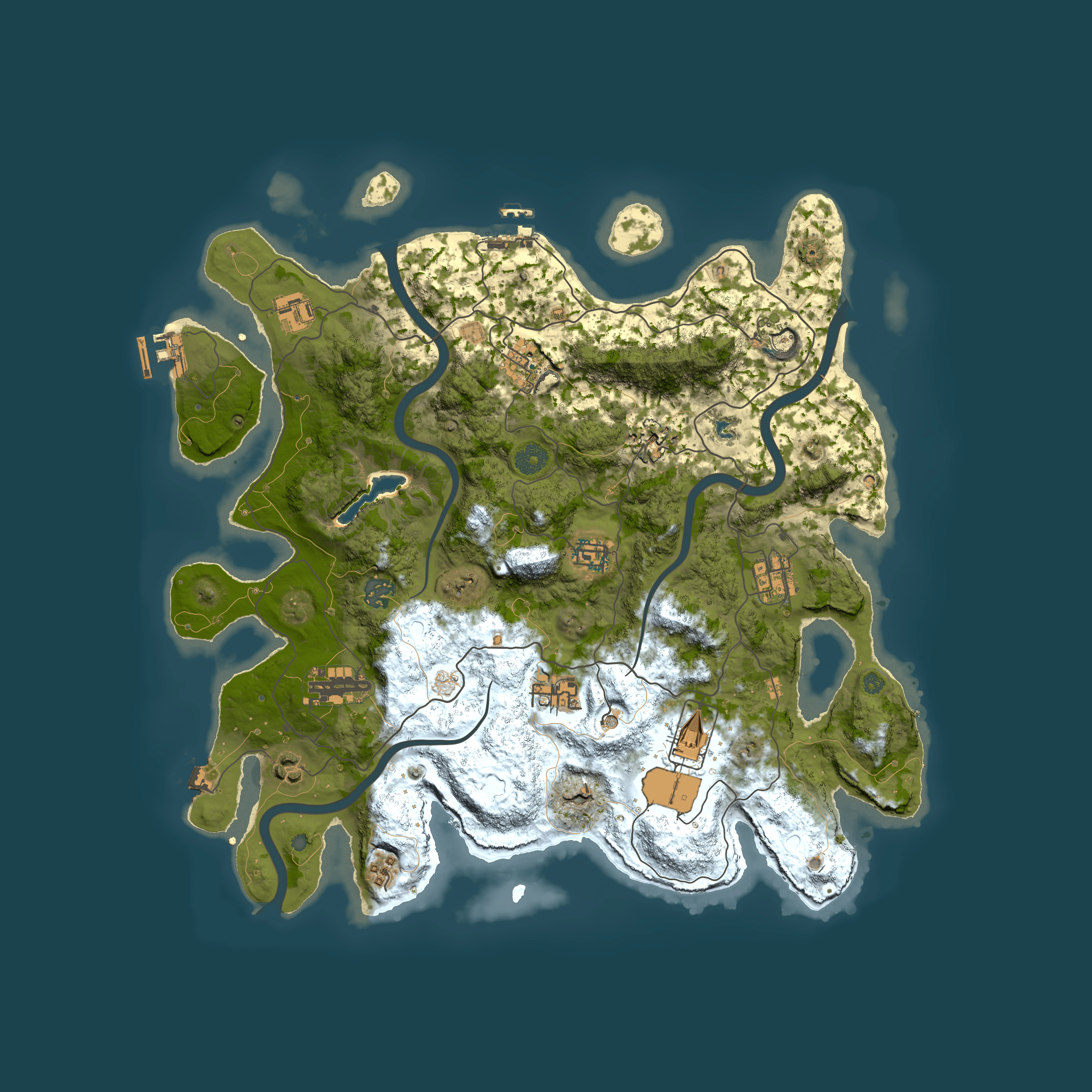 Full top-down render of Rust map seed 1823361521, 4050x4050m