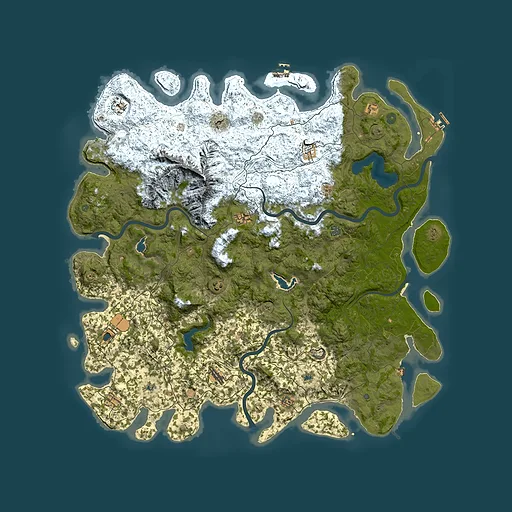 Rust map seed 1630758564, 5800x5800m top-down preview