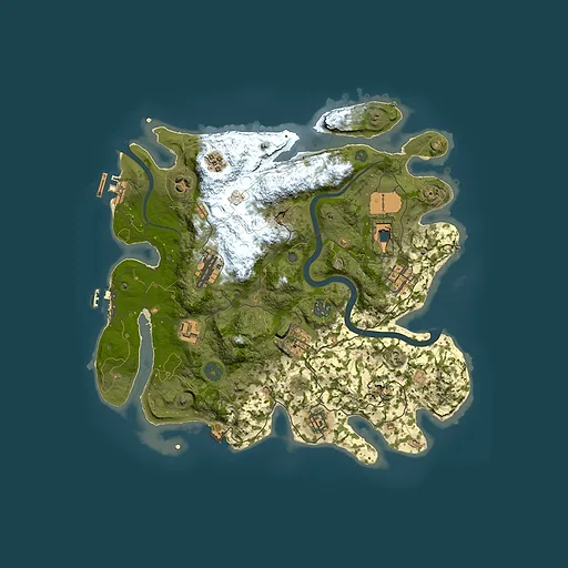 Rust map seed 1637370313, 3500x3500m top-down preview