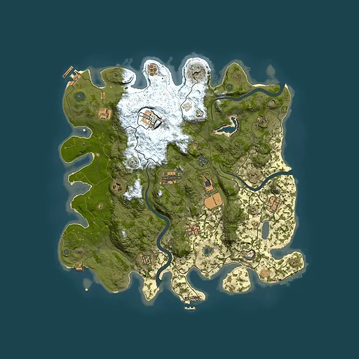 Rust map seed 1053267424, 4050x4050m top-down preview