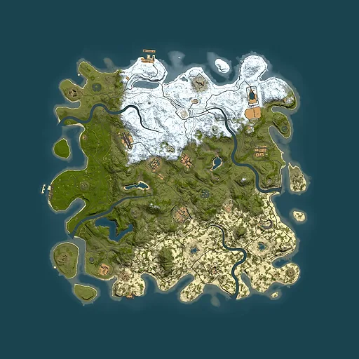 Rust map seed 1942137326, 4650x4650m top-down preview