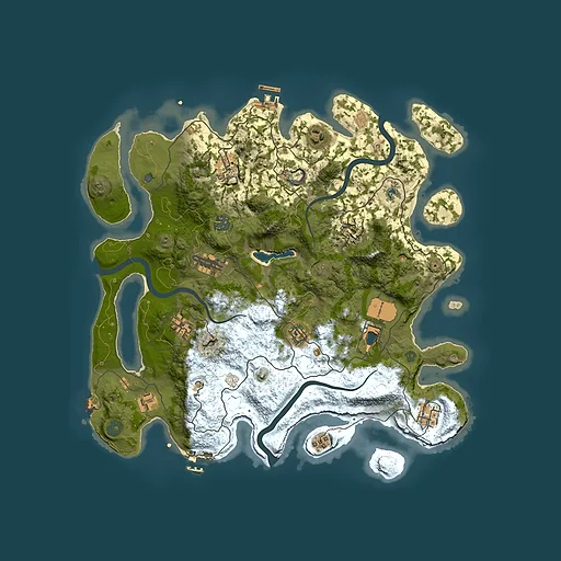 Rust map seed 1341388211, 4000x4000m top-down preview