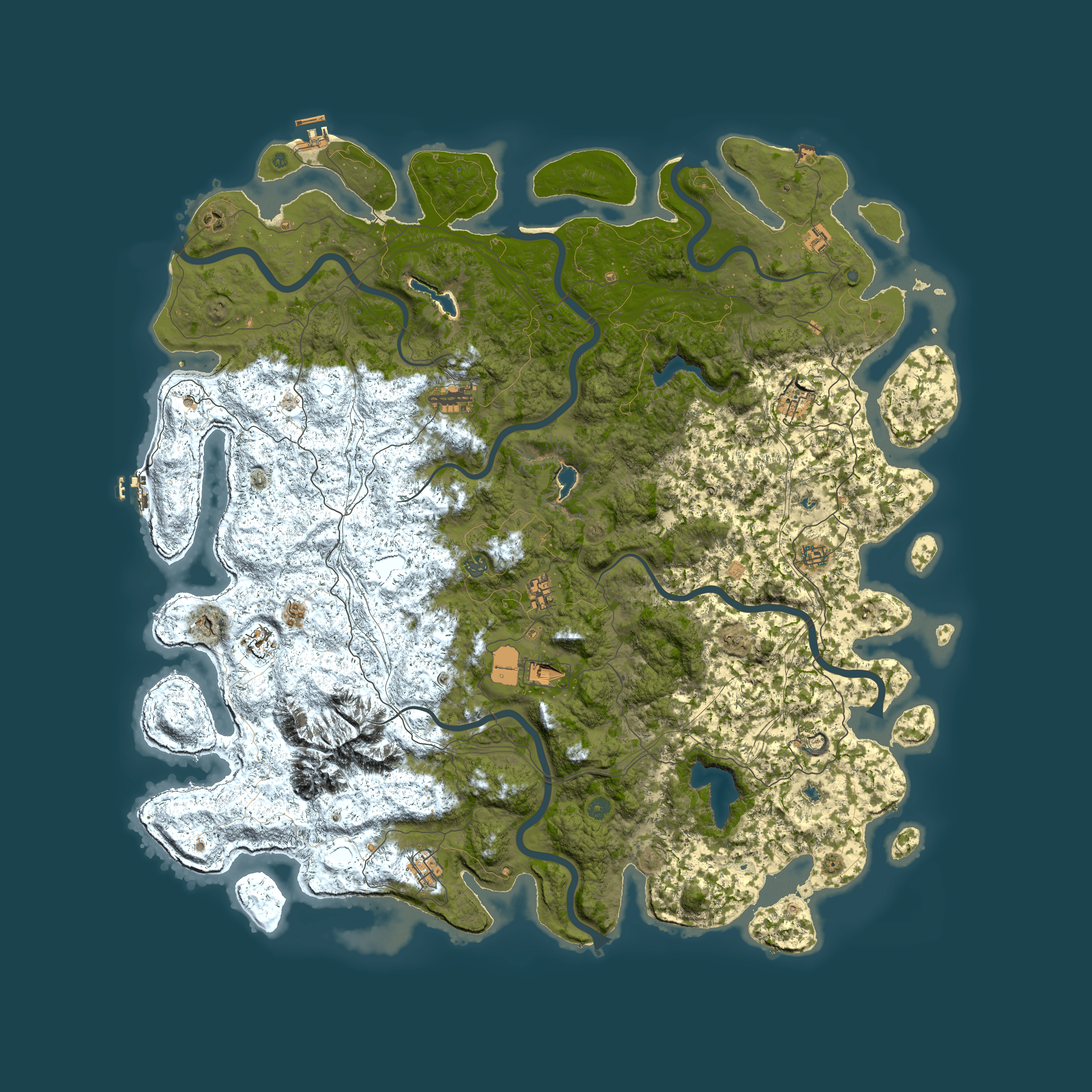 Full top-down render of Rust map seed 1567024766, 5900x5900m