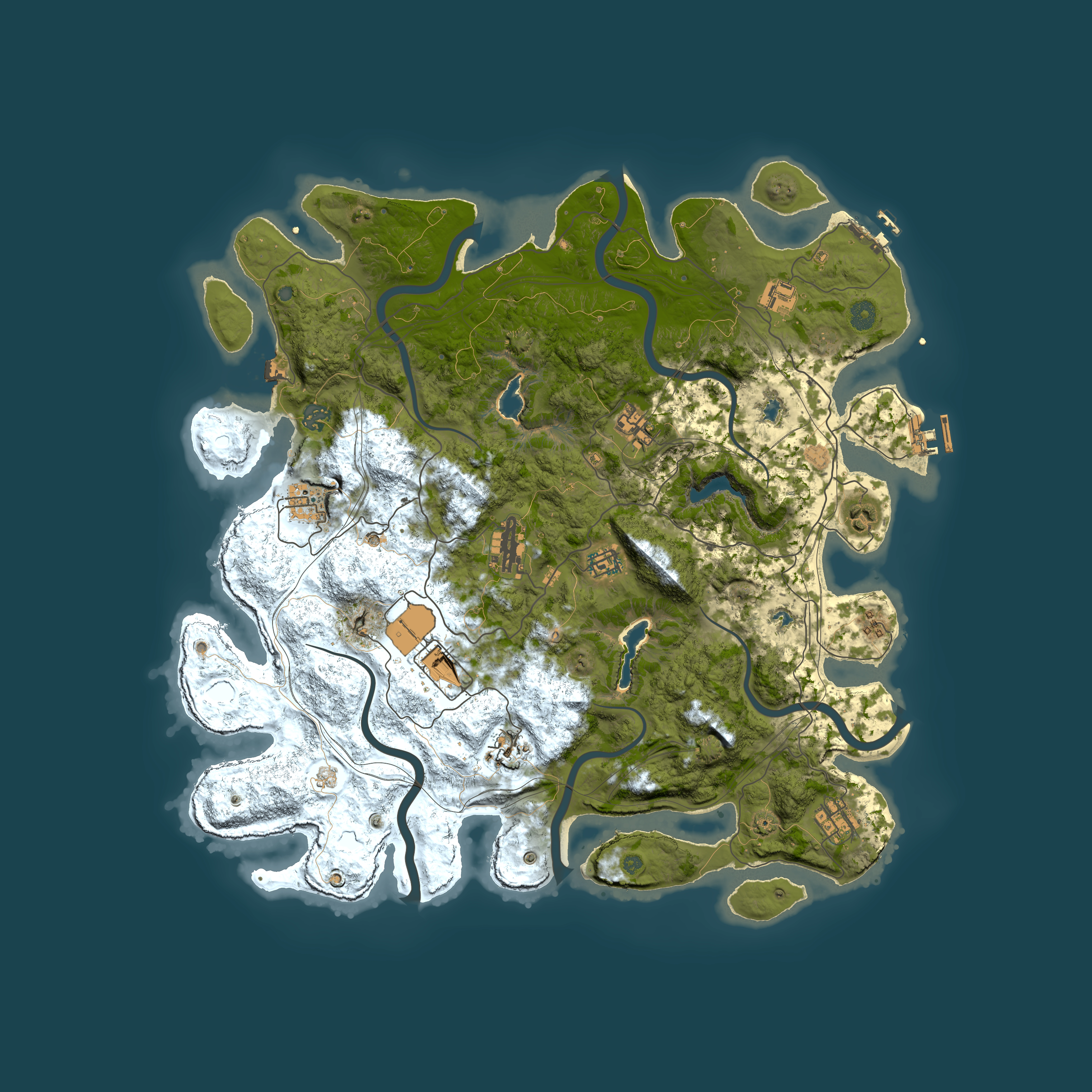 Full top-down render of Rust map seed 2051348799, 4550x4550m