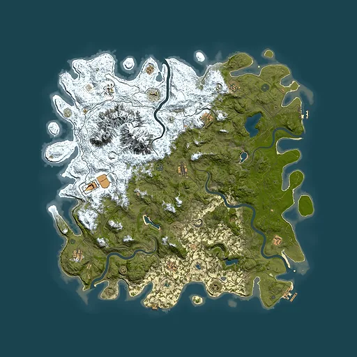 Rust map seed 867903140, 5600x5600m top-down preview