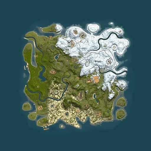 Rust map seed 1867291429, 4550x4550m top-down preview
