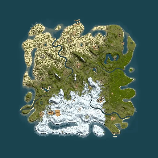 Rust map seed 678480500, 4950x4950m top-down preview