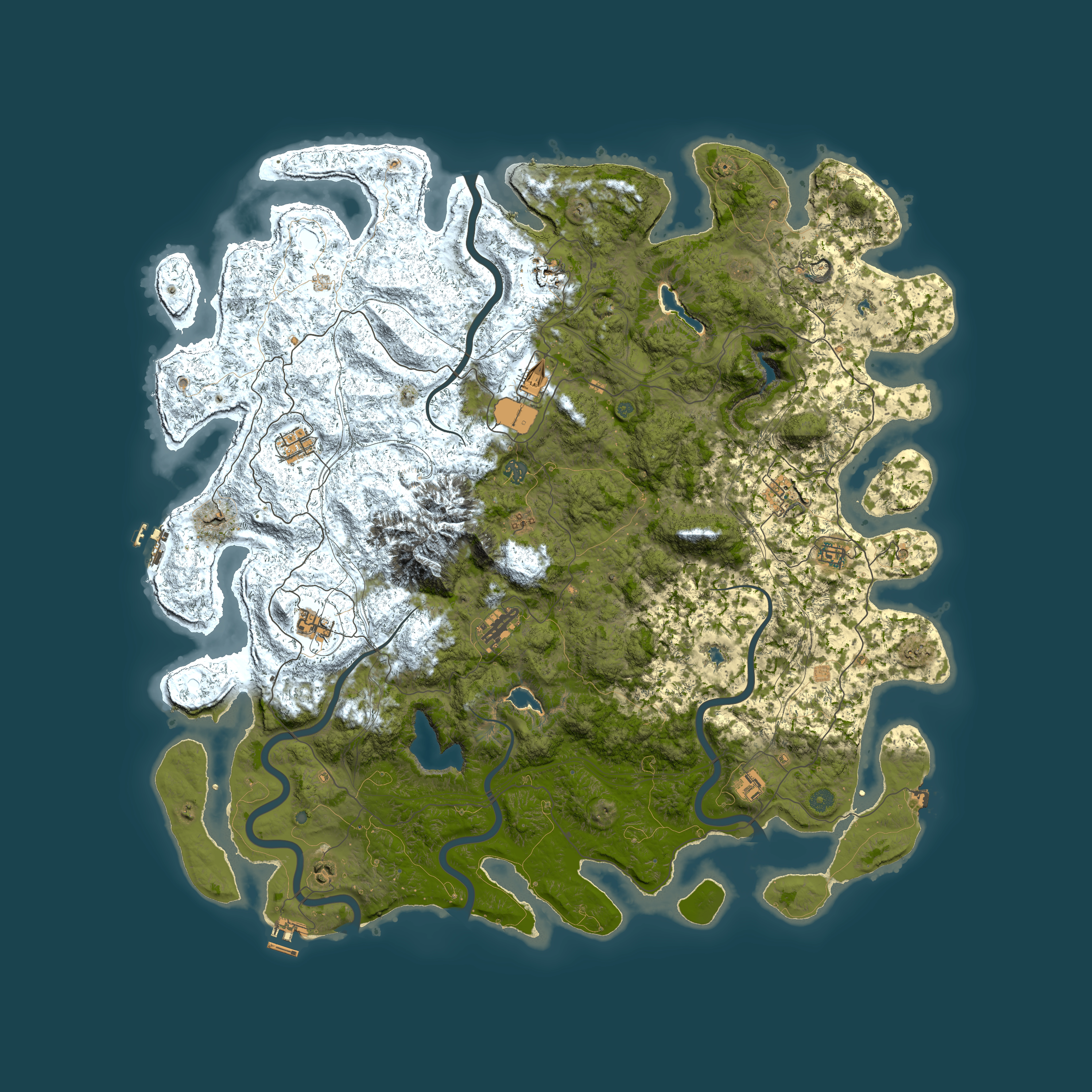 Full top-down render of Rust map seed 749473111, 5600x5600m