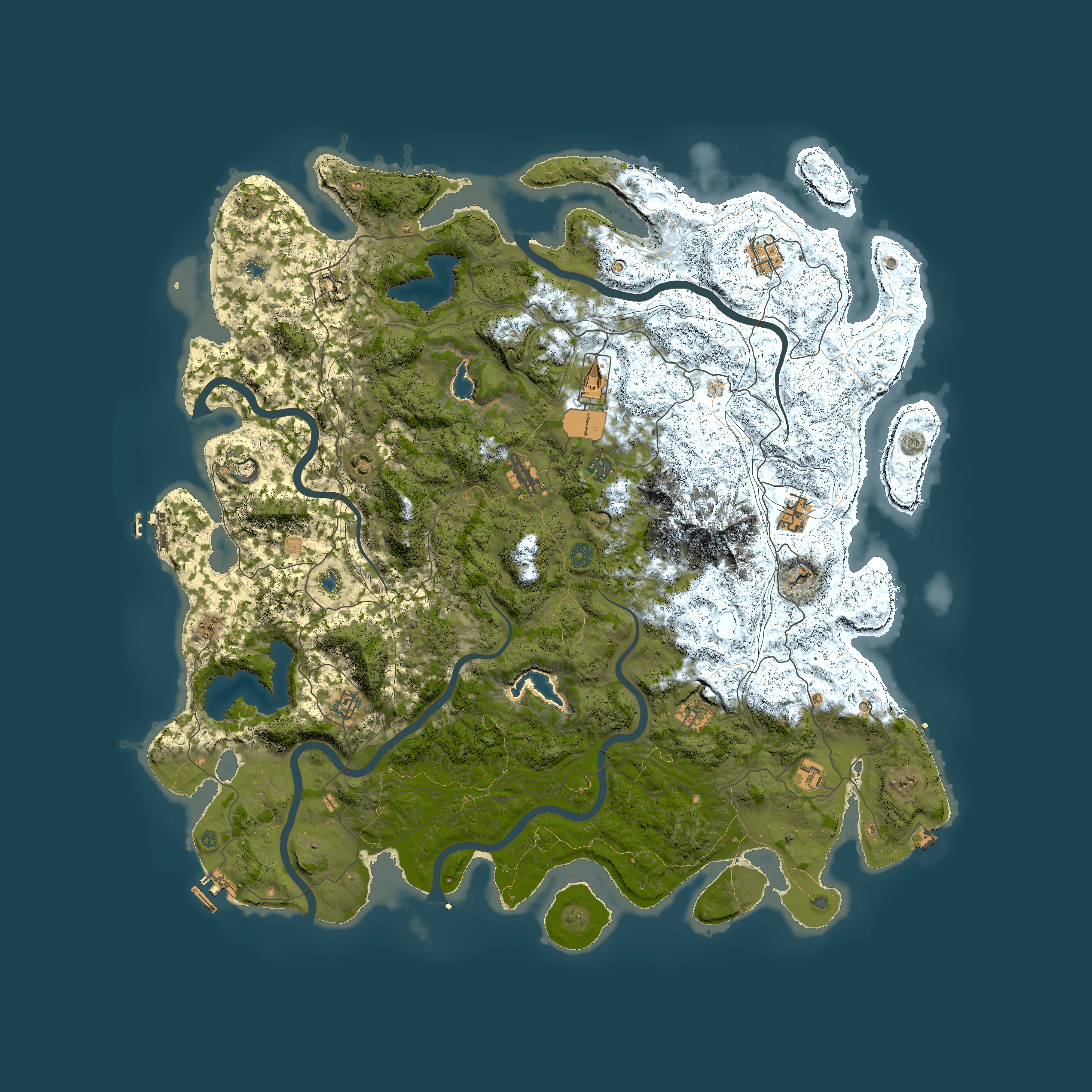 Full top-down render of Rust map seed 721073466, 5400x5400m