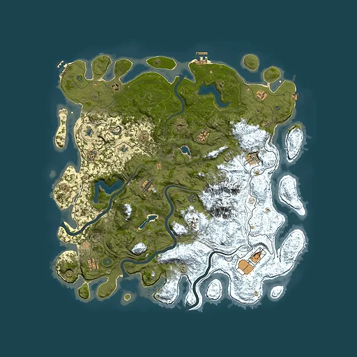 Rust map seed 1350559056, 5050x5050m top-down preview
