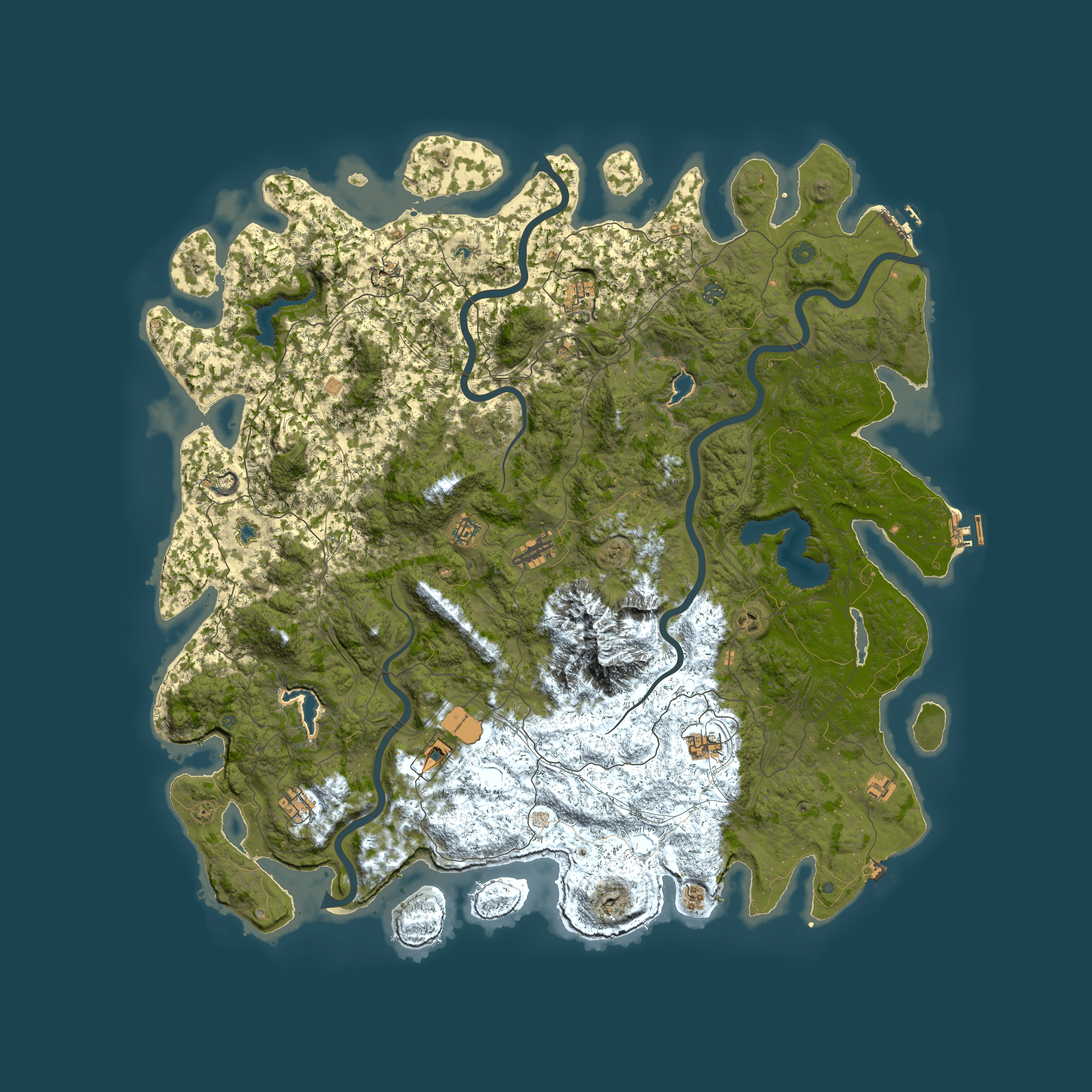 Full top-down render of Rust map seed 389769521, 5850x5850m