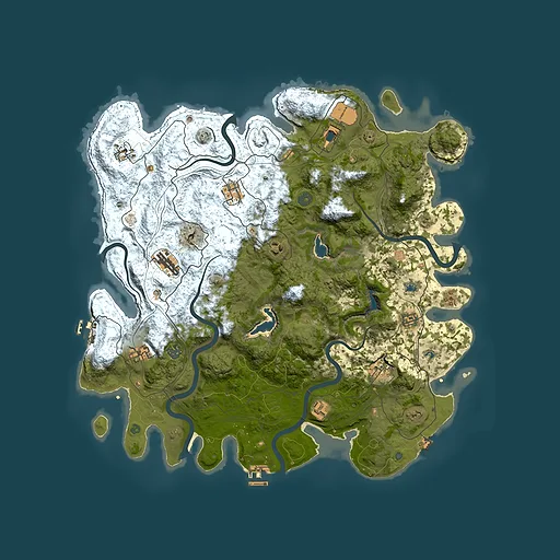 Rust map seed 2192972, 4600x4600m top-down preview