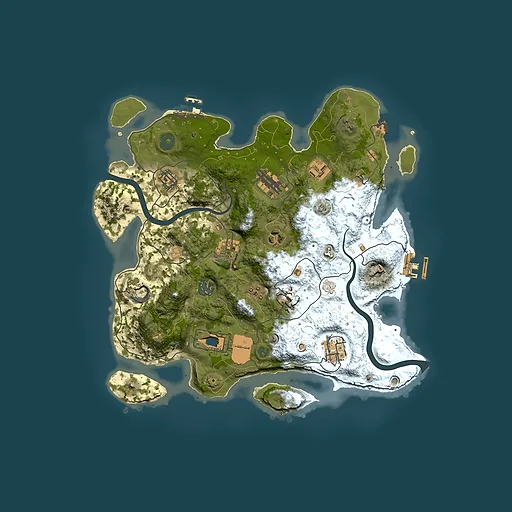 Rust map seed 492341390, 3500x3500m top-down preview