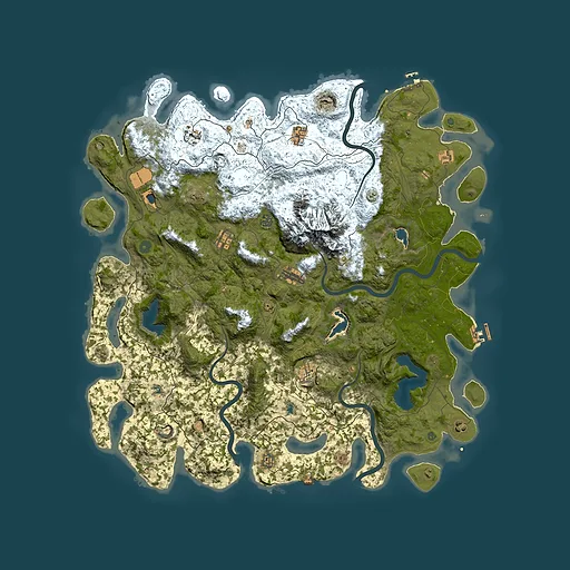 Rust map seed 1420326629, 5350x5350m top-down preview