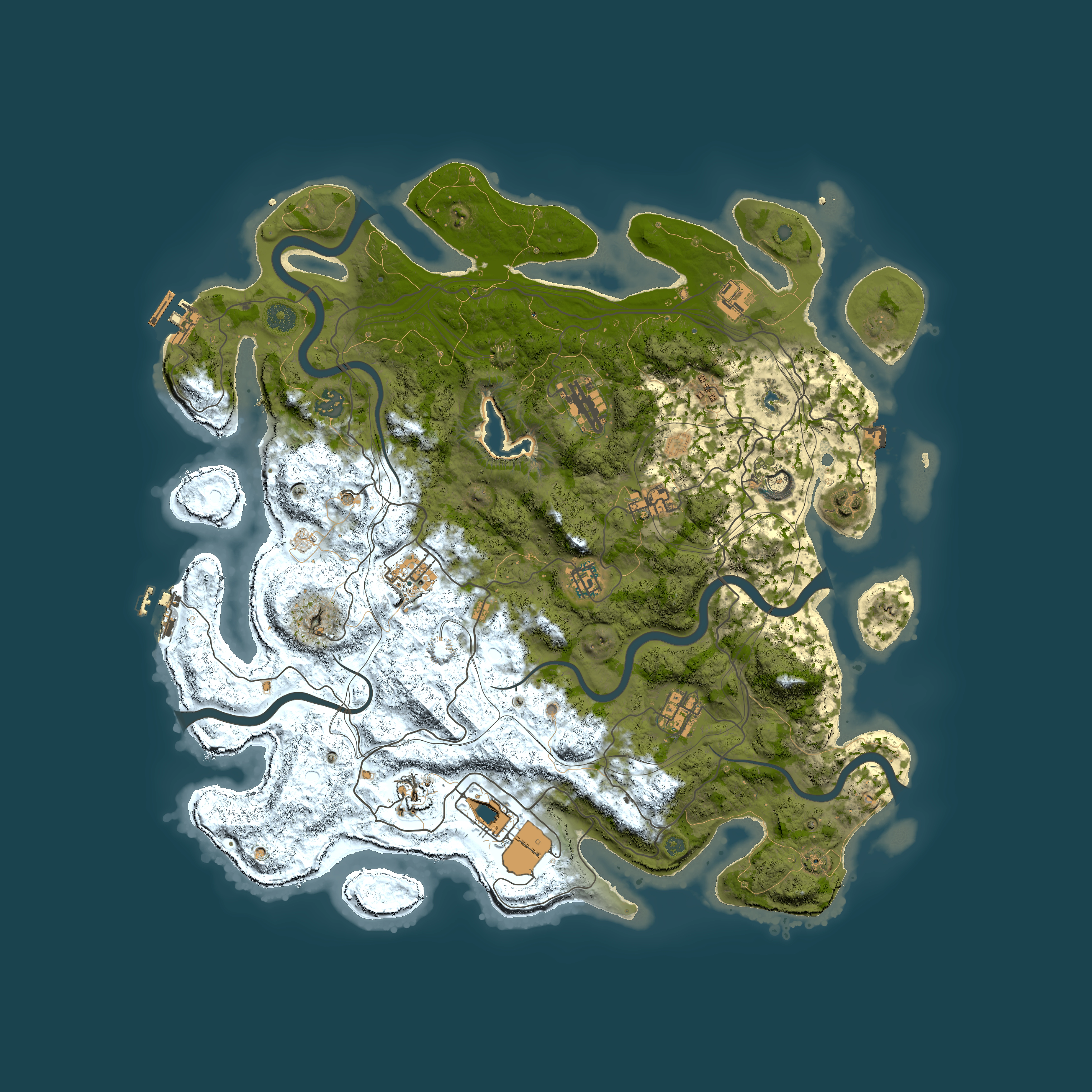 Full top-down render of Rust map seed 301775116, 4400x4400m