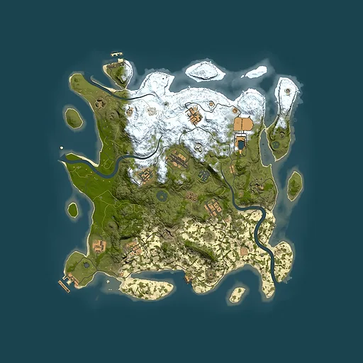 Rust map seed 205389330, 3800x3800m top-down preview