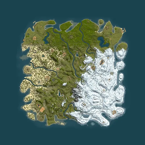 Rust map seed 563409578, 5850x5850m top-down preview