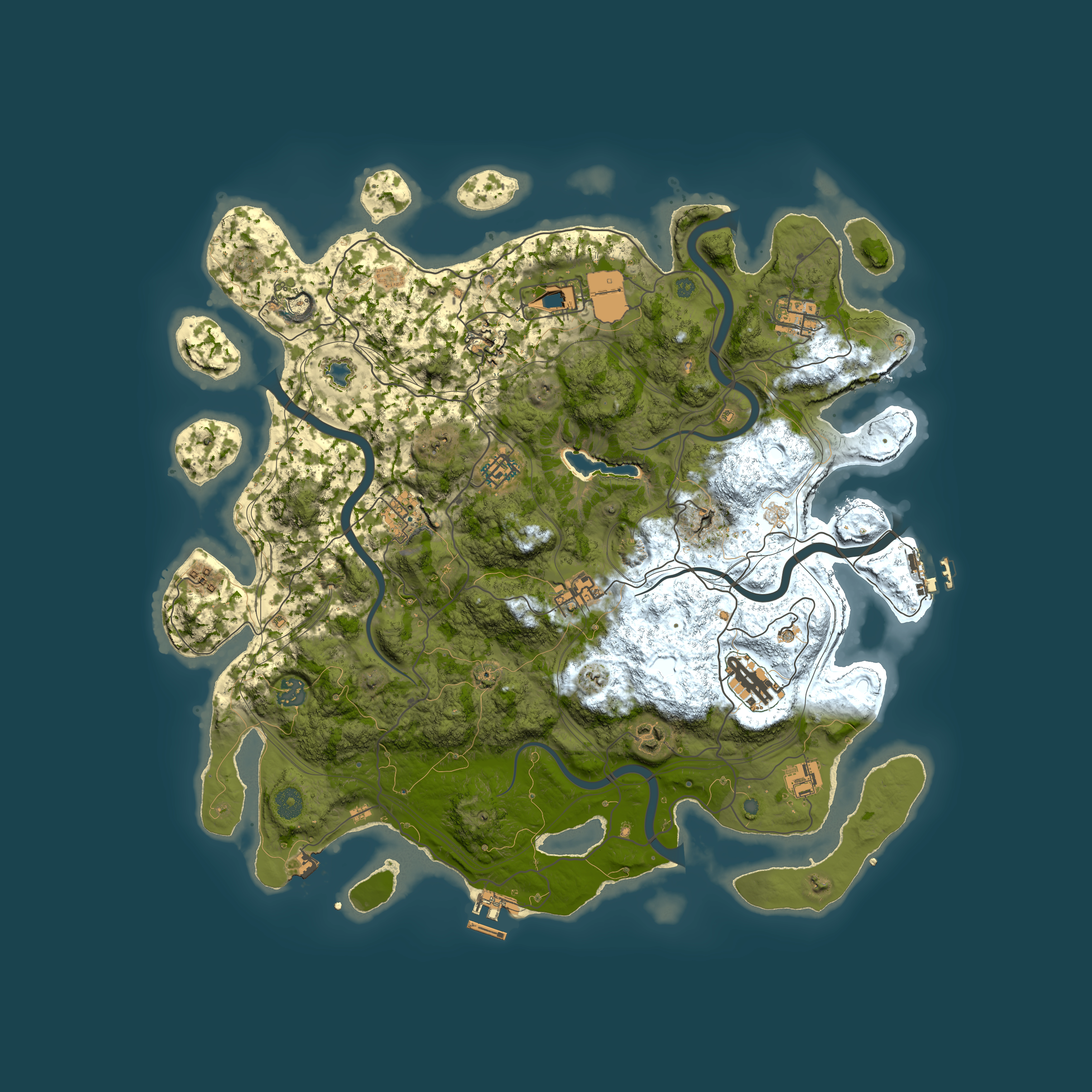 Full top-down render of Rust map seed 229550569, 4300x4300m