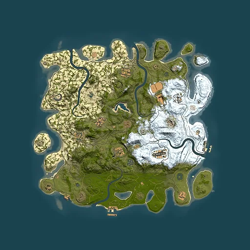 Rust map seed 391067632, 4300x4300m top-down preview