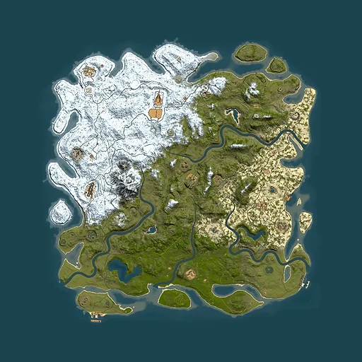 Rust map seed 153811804, 5800x5800m top-down preview