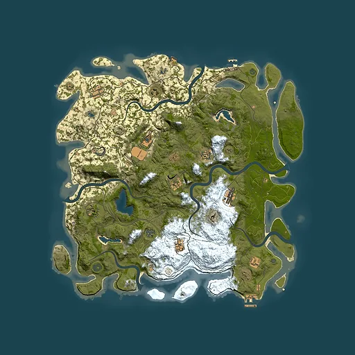 Rust map seed 664858631, 4750x4750m top-down preview