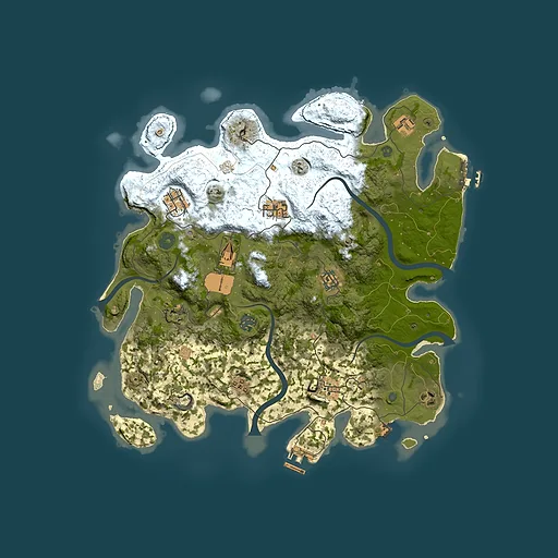 Rust map seed 1424582392, 3900x3900m top-down preview